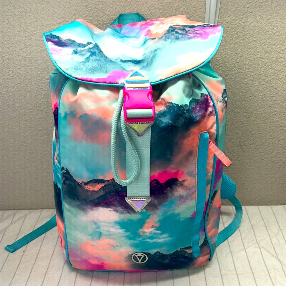 Ivivva by Lululemon Where To Next Backpack Vibrant Sunset Mountain Print Girl's